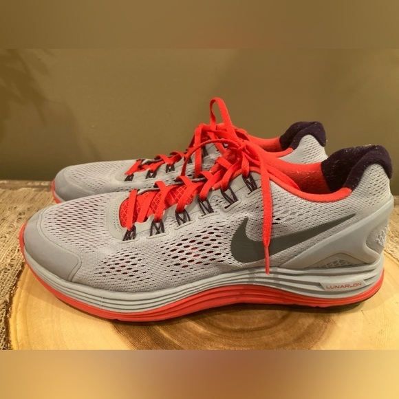 Nike Mens Lunarglide Plus 4 524977-013 Gray Running Shoes Sneakers Size 10‎ - Picture 1 of 11
